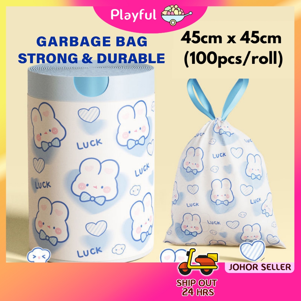 【PLAYFUL】Beg sampah dgn tali pengetat,垃圾袋拉绳收口式Portable garbage bag with ...