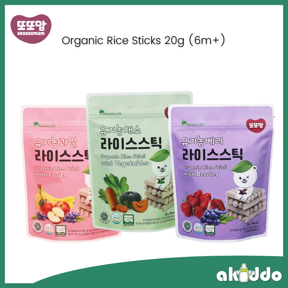 Renewallife DdoDdoMam Organic Rice Stick 20g (6m+) | Shopee Malaysia
