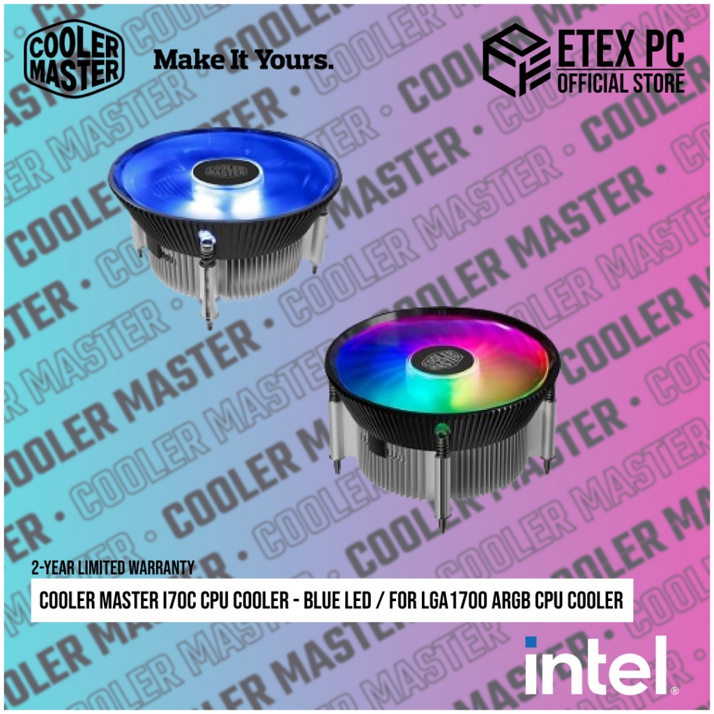 Cooler Master I70C CPU Cooler Blue Led / For LGA1700 ARGB CPU Cooler