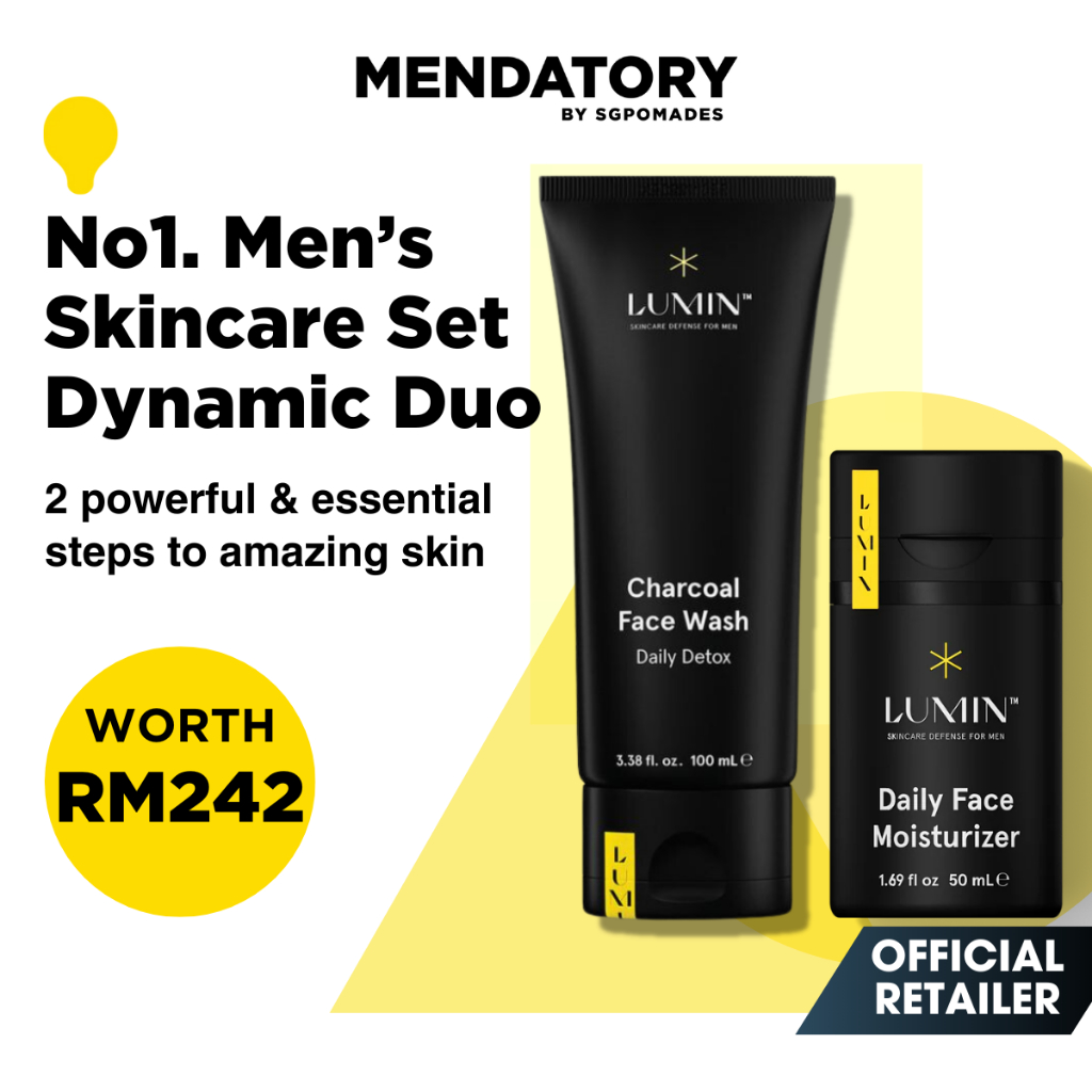 Lumin The Dynamic Duo Facial Kit For Men: Cleanse & Moisturize ...