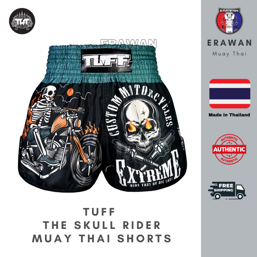 Skull Trippy Psychedelic Muay Thai Boxing Shorts