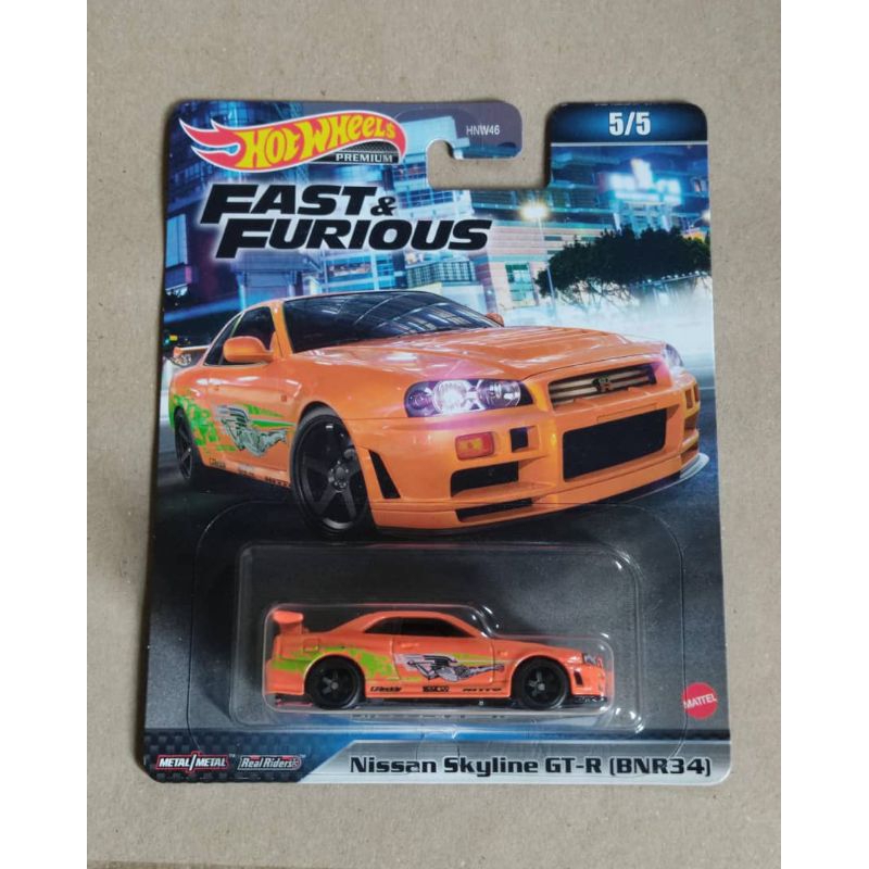 HOTWHEELS NISSAN SKYLINE GT-R R34 FAST & FURIOUS (ORANGE) | Shopee Malaysia