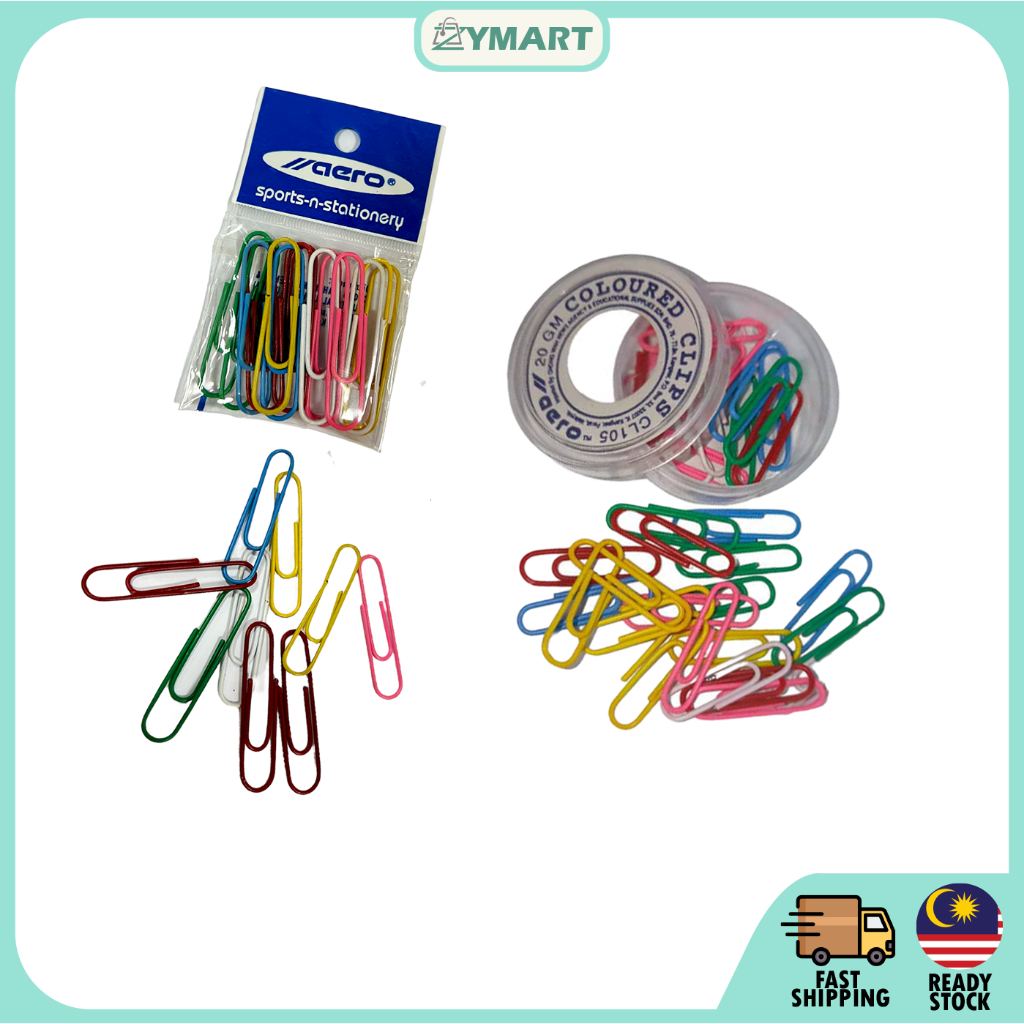 Paper Clip Colour 20mm,25mm,33mm (Round / Triangle ) | Shopee Malaysia