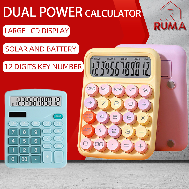 DEXIN DX-837B 12 Digits Calculator Solar Or BatteryLight Weight And ...