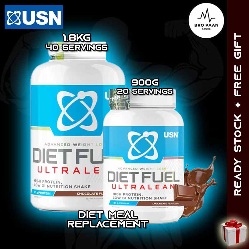 USN Diet Fuel Ultralean (1.8kg, 40 Servings 900g, 20 Servings) High