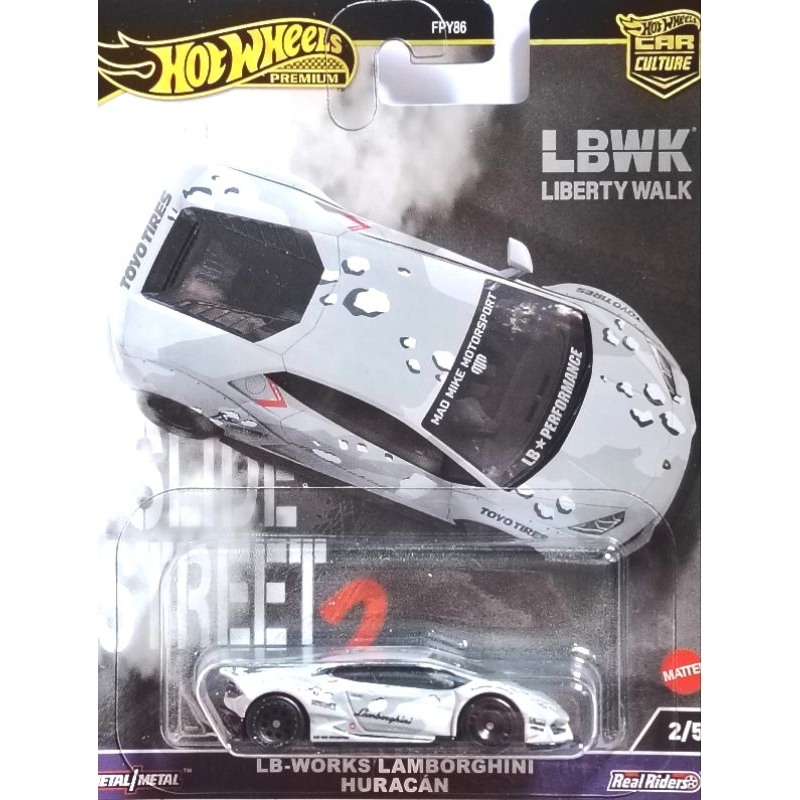 Hot Wheels Premium 1:64 - Lamborghini Huracan LB-Works Slide Street 2 - Neuf