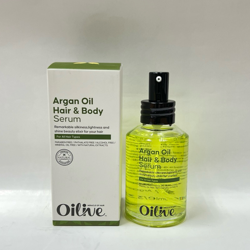 OILIVE ARGAN OIL HAIR & BODY SERUM 100ML ( NEW PACKING ) Shopee Malaysia
