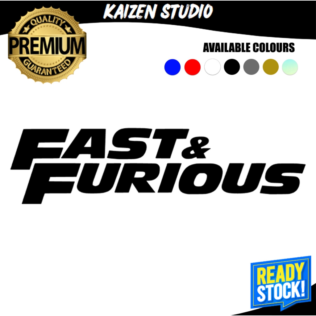 KAIZEN STUDIO Fast and Furious Logo racing Movie Cermin Kereta Car ...
