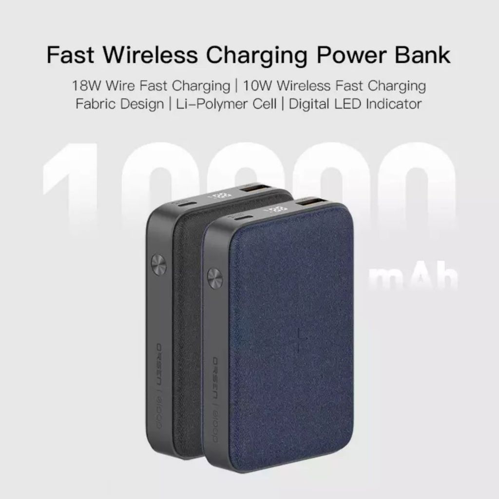 Orsen By Eloop EW35 Fast Wireless Charging Power bank 10000mAh 20W Type