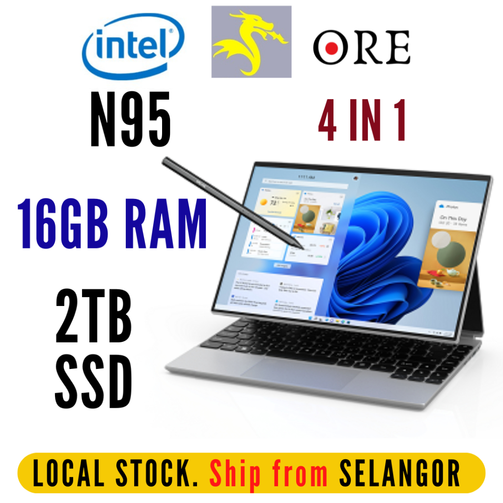 2024 ORE TX1 14 inch Tablet Laptop 16GB DDR4 RAM 2TB SSD WiFi Computer