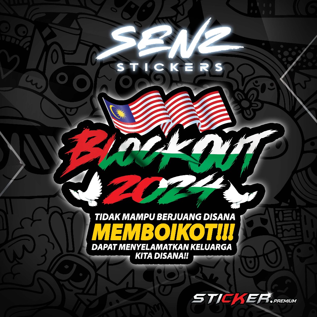 STICKER BLOCKOUT 2024 FOR PALESTINE Shopee Malaysia