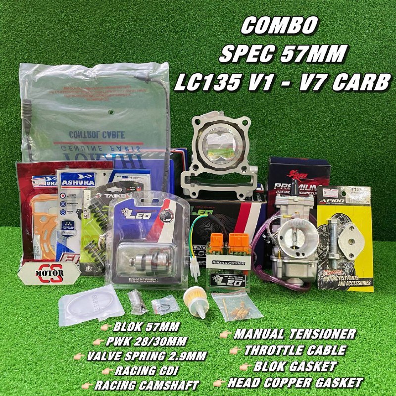 COMBO LC135 57 LC135 BLOCK 57MM LC V1V7 BLOK 57MM PNP RACING Y15