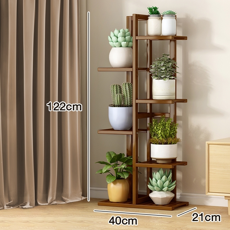 LULU Plant Rack Rak Pasu Bunga Outdoor Bamboo Flower Pot Rack Plant ...
