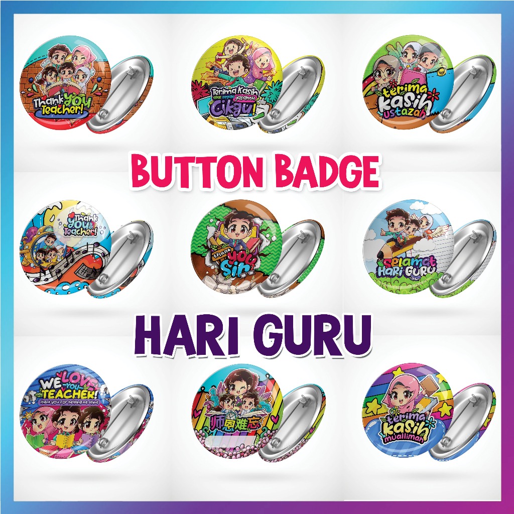 Button Badge Hari Guru / Happy Teachers Day Hadiah Hari Guru | Shopee ...