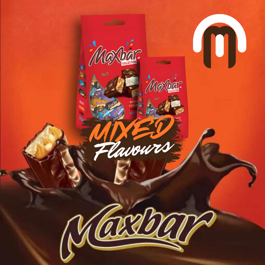 Maxbar Collection Candy Chocolate (Coklat) snacks - (142g small & 430g ...
