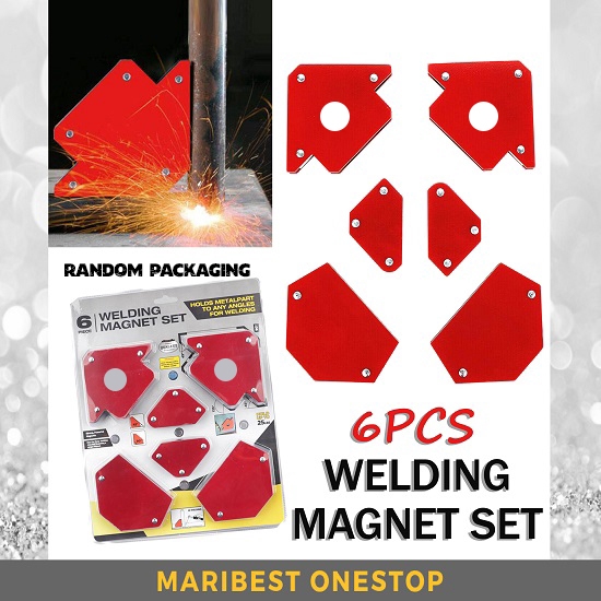 6PCS Welding Magnet Set 9lb 25lb Magnetic Angle Holder Triangle Arrow ...