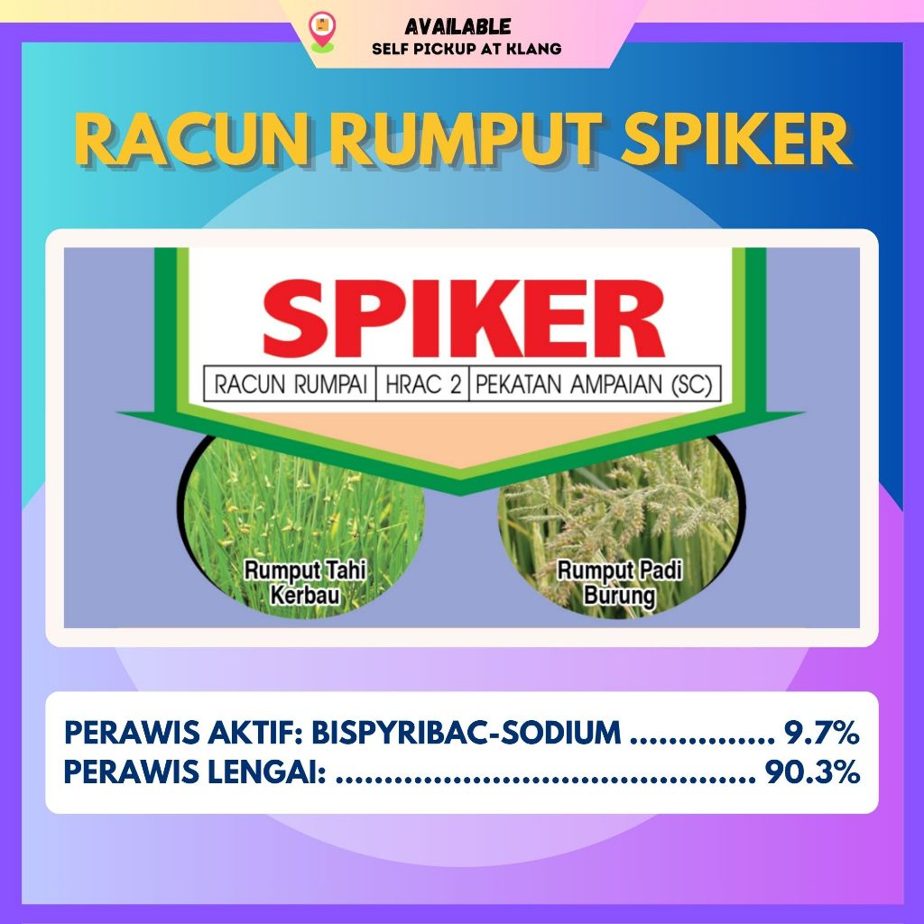 Racun Rumput Spiker 250ml Efisien Berkesan Cepat Praktikal Berkualiti