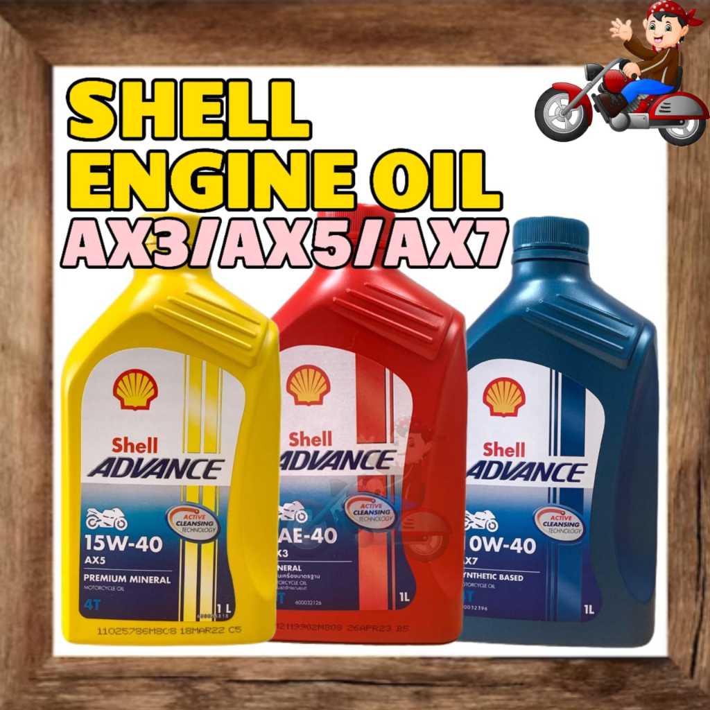 READY STOCK!! SHELL ADVANCE 4T AX3 AX5 AX7 SAE40 10W40 10W50 15W50 ...