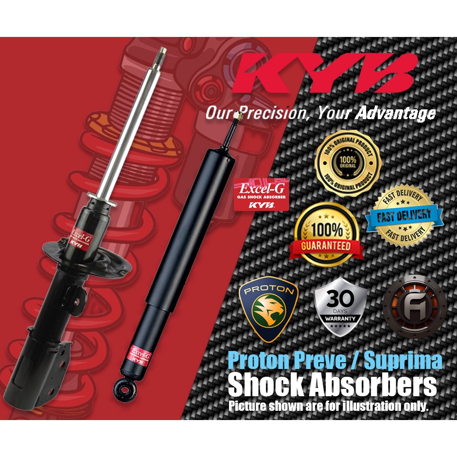 PROTON PREVE / SUPRIMA | FRONT / REAR SHOCK ABSORBERS | GENUINE (KYB ...