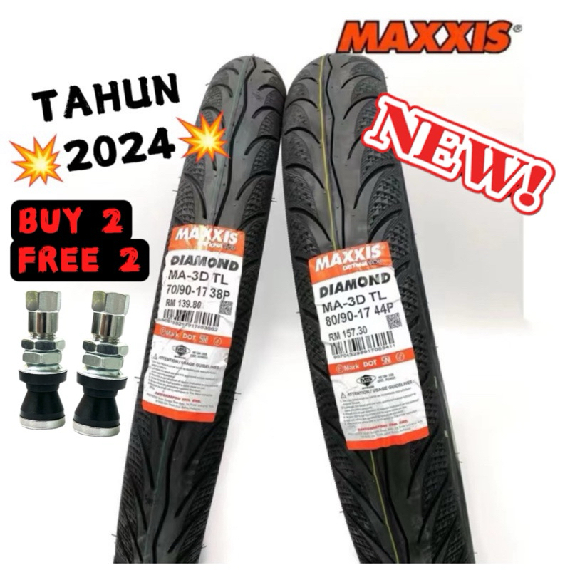 TAYAR TIRES MAXXIS MAXIS DIAMOND BUNGA 3D-NEWTAYAR (TUBELESS)80/80/17 ...