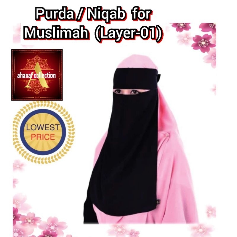 NIQAB/PURDA for MUSLIMAH - Layer 01 (Black) Sunnah Fashion | Shopee ...