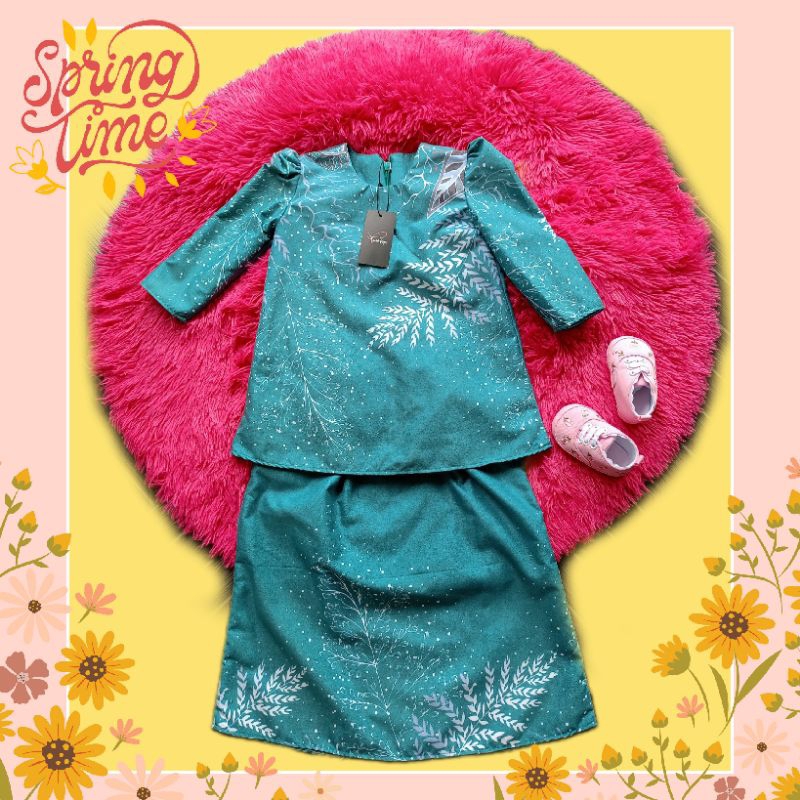 BAJU RAYA TERKINI‼️ KURUNG DESIGN (1) turquoise | Shopee Malaysia