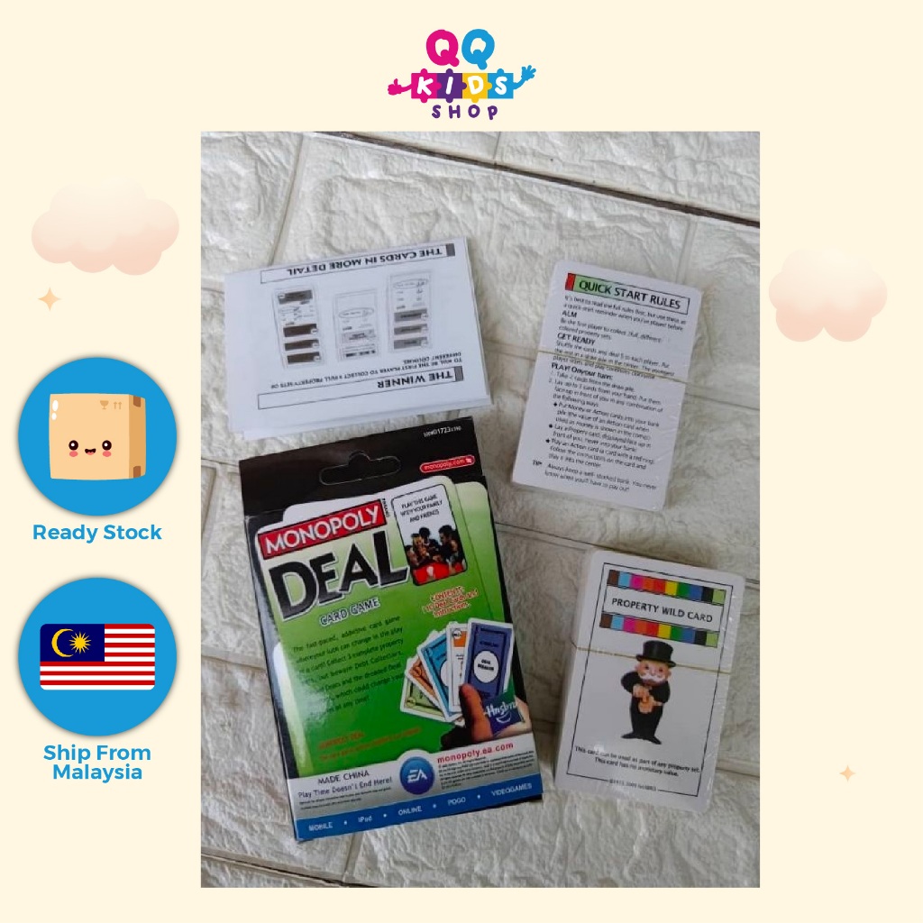 Monopoly Deal Game Cards ( English Version ) Board Game 桌游 Shopee