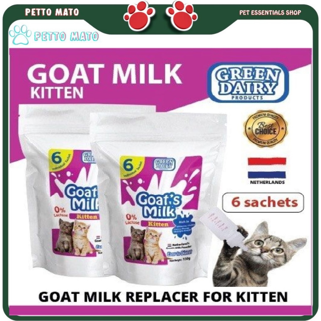 Green Dairy Goat Milk for Kitten Milk Replacer (25g x 6 sachet ...