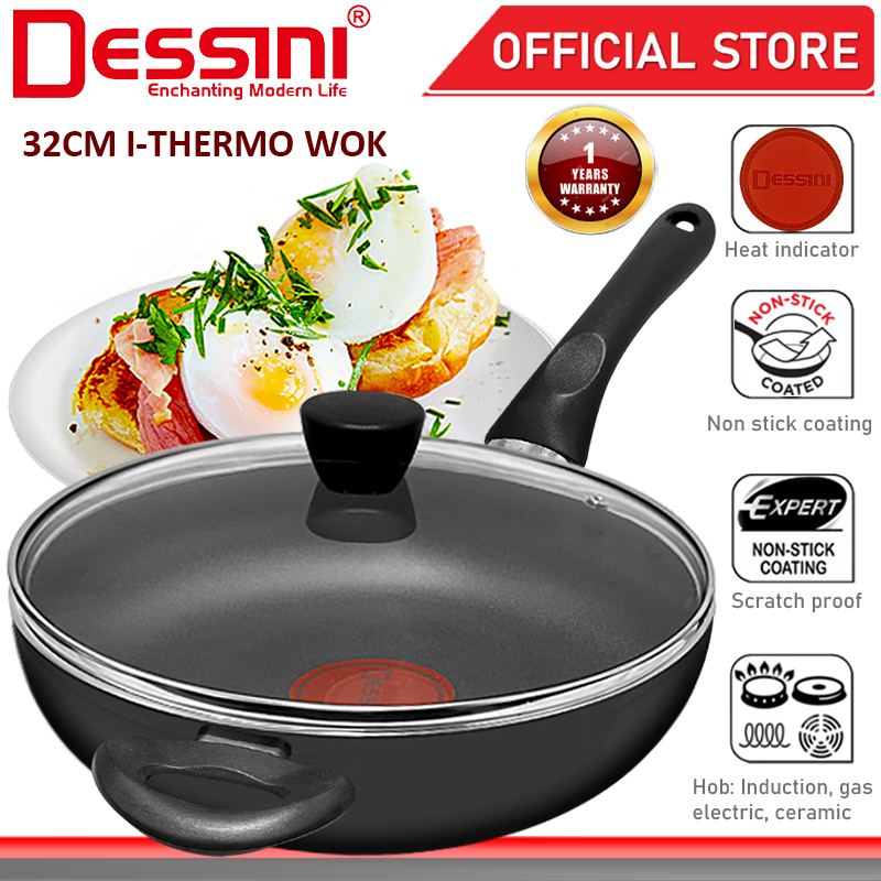 DESSINI ITALY I-Thermo Heat Indicator Frying Pan Induction Non Stick ...