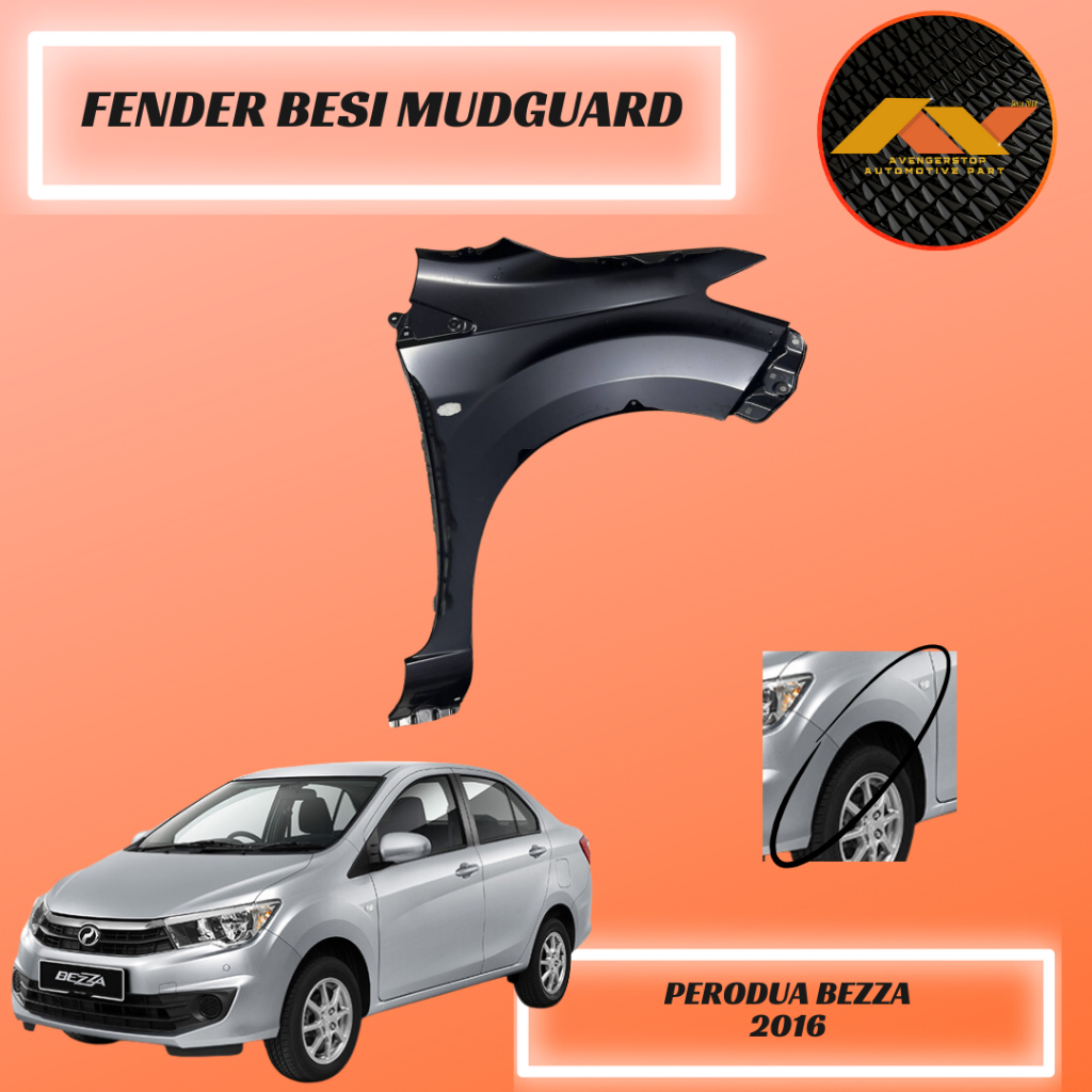 **Front Fender Besi Mudguard Original Perodua Bezza 2016 100% New High ...