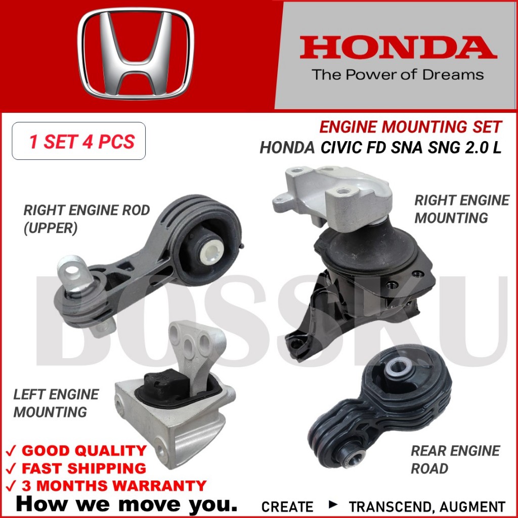 HONDA CIVIC FD SNA SNG 2.0 2006-2012 ENGINE MOUNTING FULL SET | Shopee ...