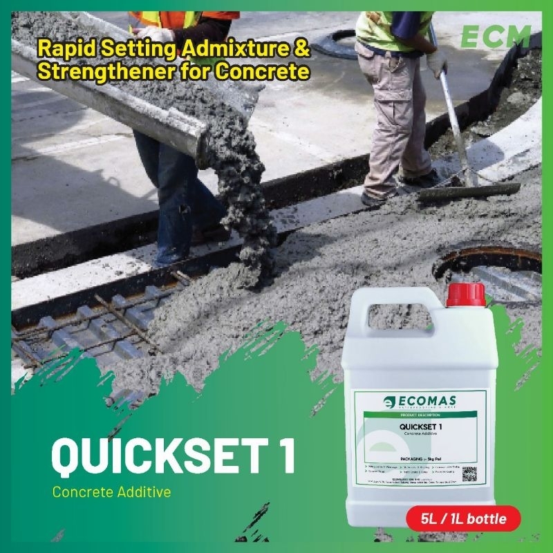 QUICKSET 1 (5LITRE / 1LITRE) RAPID SETTING LIQUID ADMIXTURE FOR