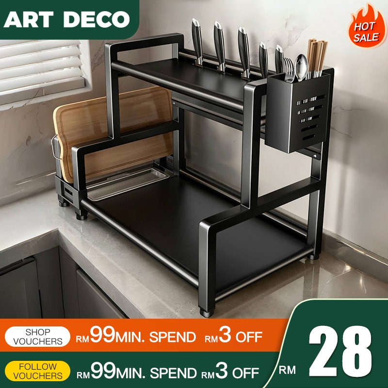 Steel Spice Rack Rak Rempah Kitchen Rack Rak Dapur Seasoning Rack ...