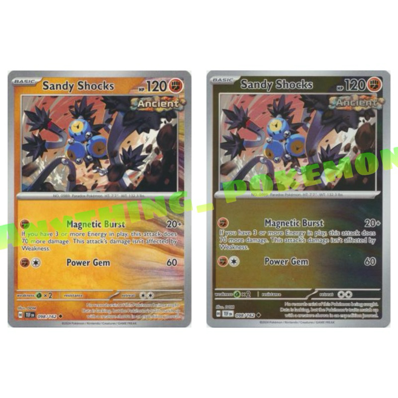 pokemon scan cards 098/162 Sandy Shocks
