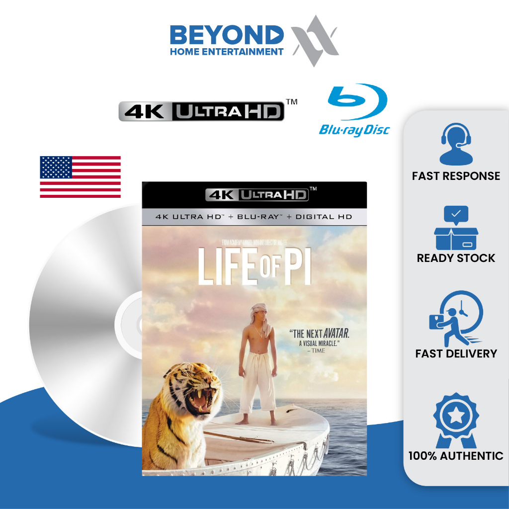 Life of Pi [4K Ultra HD + Bluray] Blu Ray Disc High Definition | Shopee ...