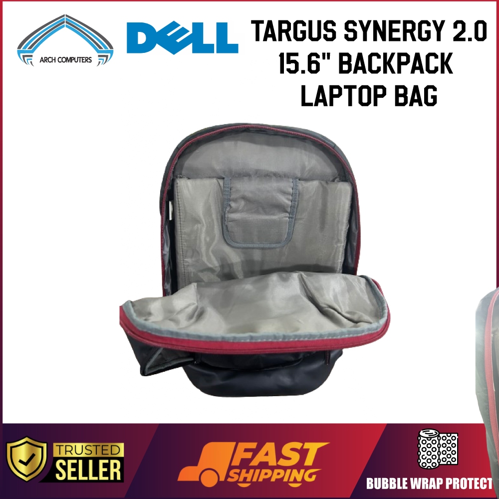 READY STOCK USED DELL TARGUS SYNERGY 2.0 15.6 BACKPACK BLACK RED LAPTOP COMPUTER Shopee Malaysia