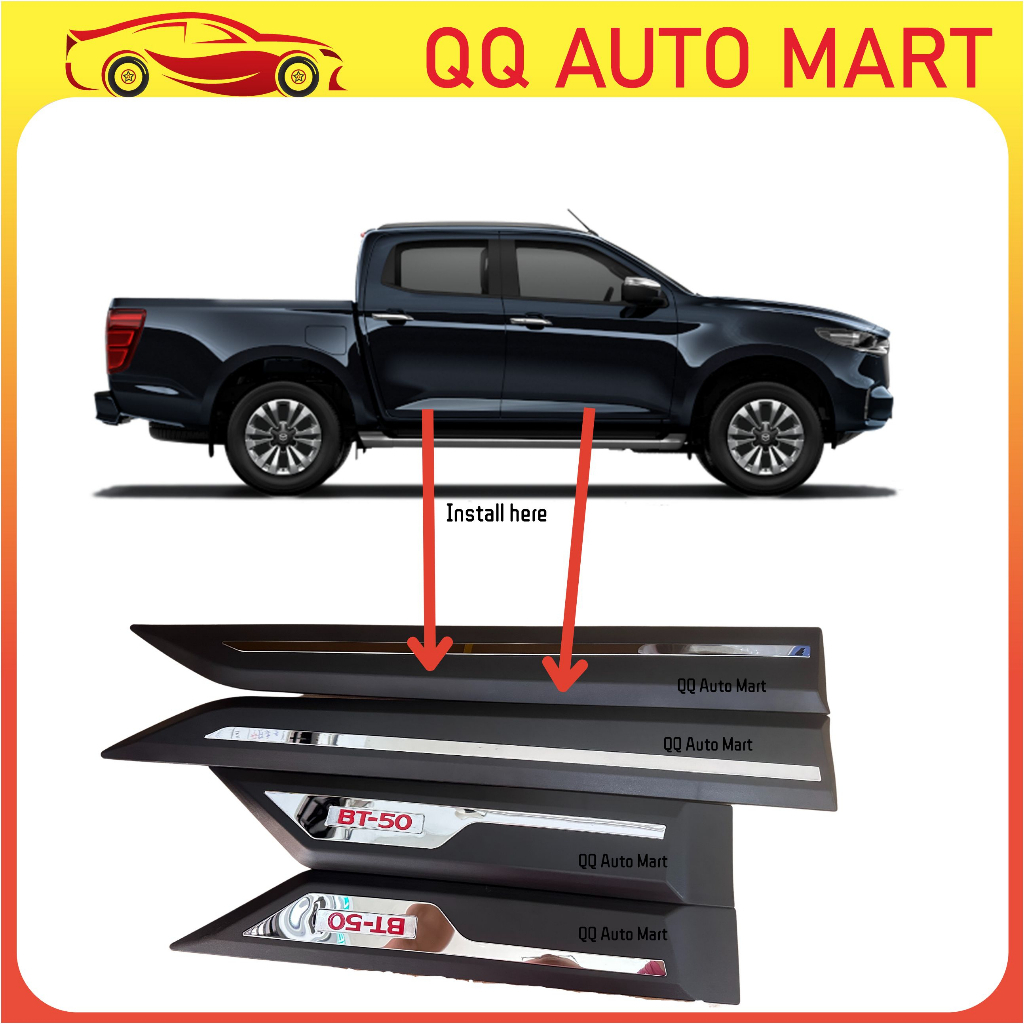 Mazda BT-50 2022-2023 Side Door Moulding / SIDE DOORS CLADDING ...