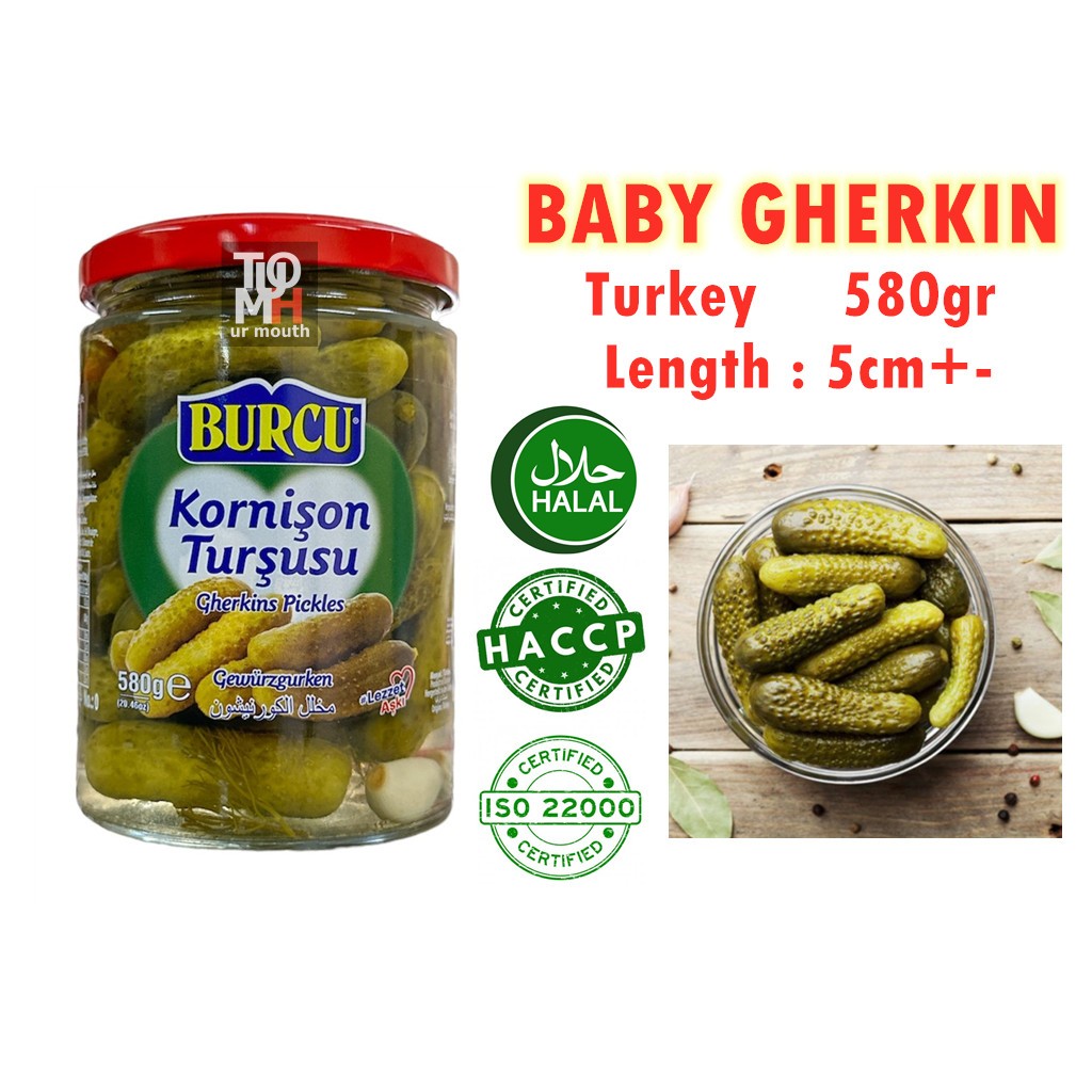 580gm Burcu Cucumber Pickle Pickles Gherkin Halal Pickled Cucumber ...