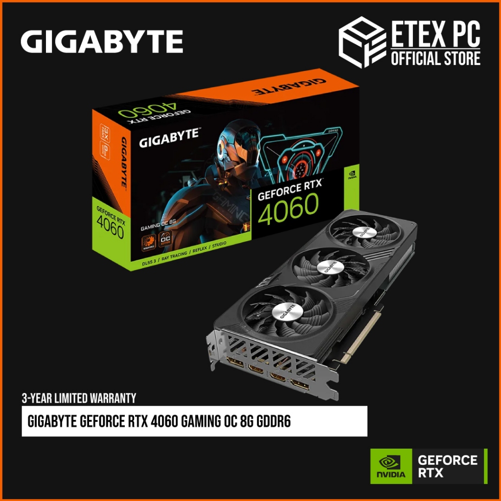 GIGABYTE GeForce RTX 4060 Gaming OC 8G GDDR6 GV N4060GAMING OC 8GD 