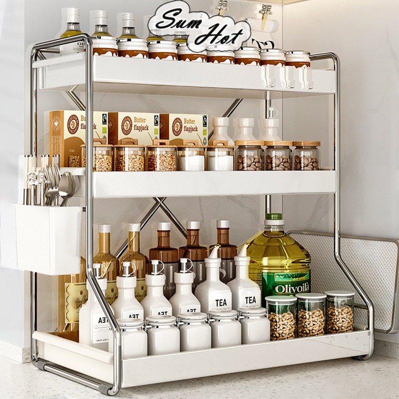 Folding Shelf Kitchen Countertop Spice Rack Multifunctional Spice ...