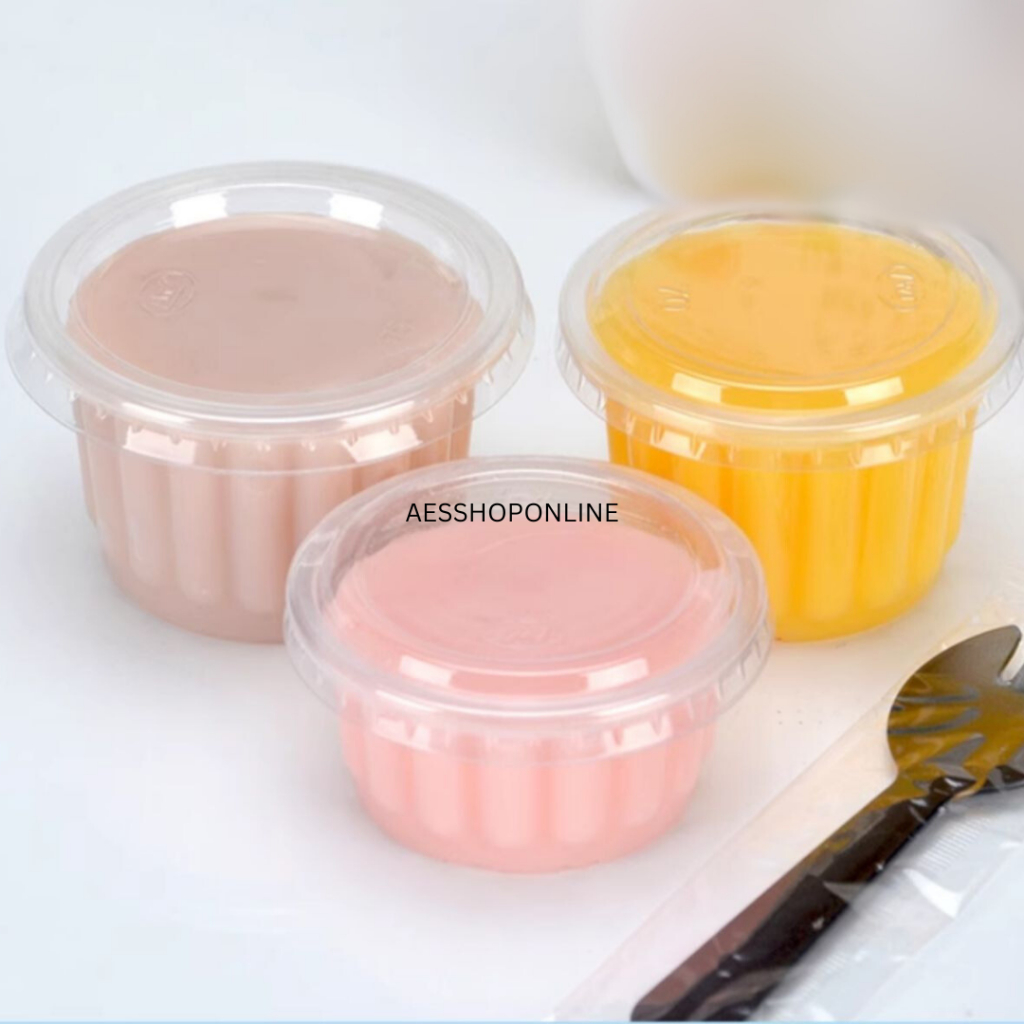 Pudding Jelly Acuan Disposable Cup+Lid 80ml ~ 230ml Yogurt Ice Cream ...