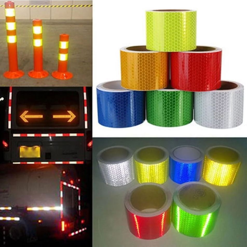 [5cm x 3Meters] Reflective Sticker Car Safety Warning Reflect Tape ...