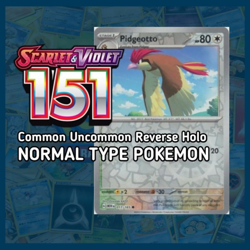Scarlet And Violet 151 - NORMAL C/UC Reverse Holo | Shopee Malaysia