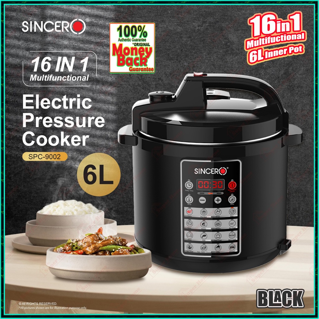Sincero SPC-9002 Multifunctional 16 in Pressure Cooker (6L)