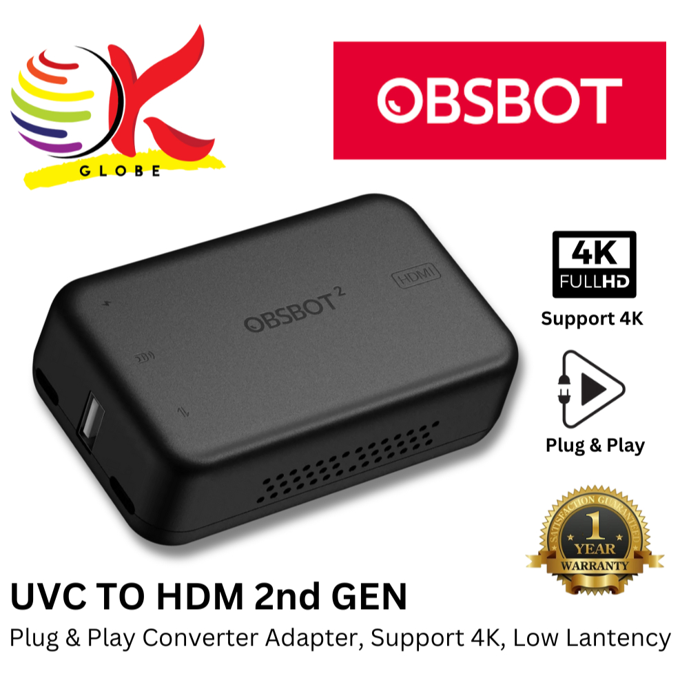 OBSBOT USB VIDEO UVC TO HDMI CONVERTER ADAPTER 2ND GEN WITH SUPPORT 4K ...