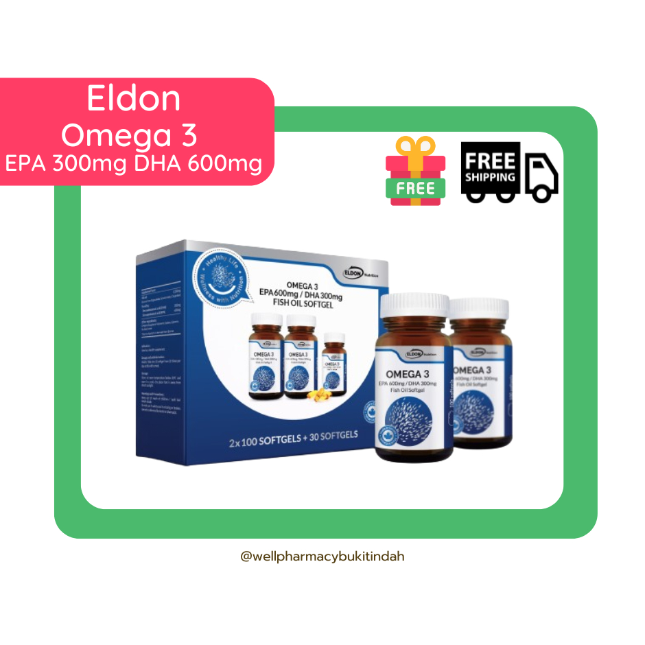 Eldon Nutrition Omega 3 900MG 100's x 2 FREE 30's | Shopee Malaysia