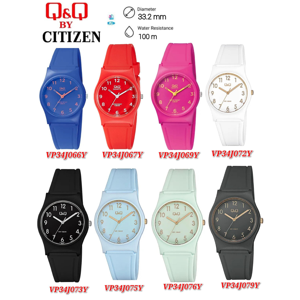 Q&Q Japan by Citizen Ladies Resin Analogue Watch VP34 | Shopee Malaysia