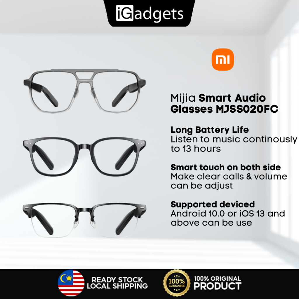 Xiaomi Smart Audio Glasses Bluetooth Spectacle MIJIA智能音频眼镜悦享版 ...