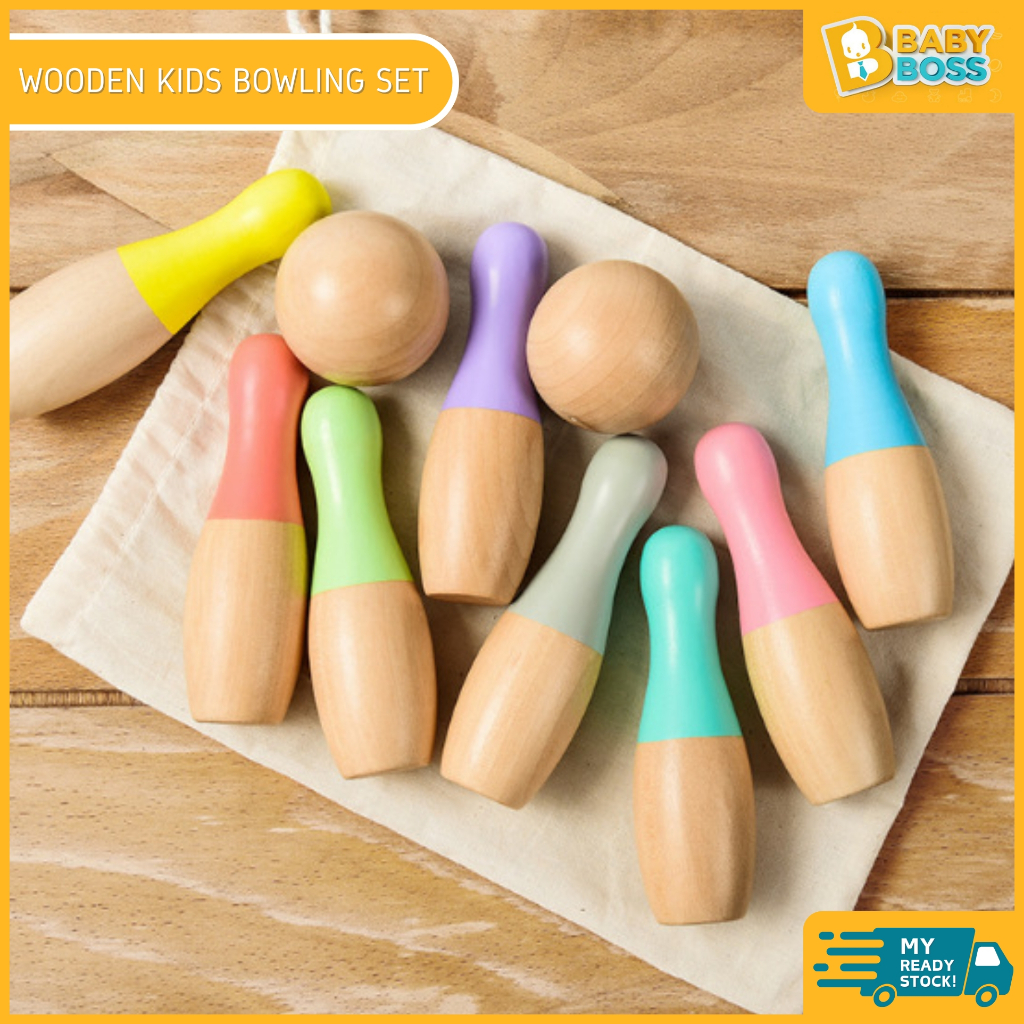 Kids Toys Kids Bowling Set 10 Foam Pins Balls Toy Gift For