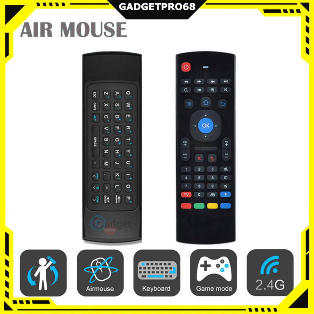 MX3 2.4G Wireless Air Mouse Smart Remote Control TV BOX MINI PC SMART ...